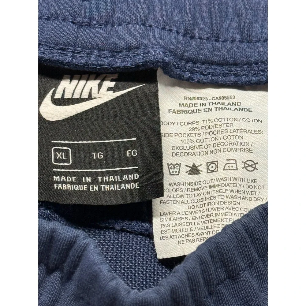 Nike Sportswear Club Jogger Pants Men XL Navy Blue Cotton Tapered Leg Athleisure